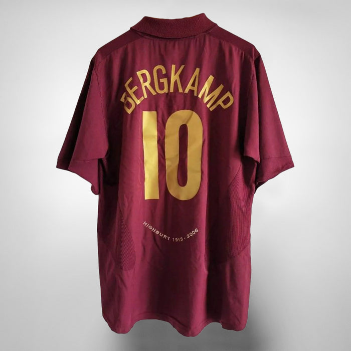 2005-2006 Arsenal Highbury Nike Home Shirt #10 Dennis Bergkamp - Marketplace