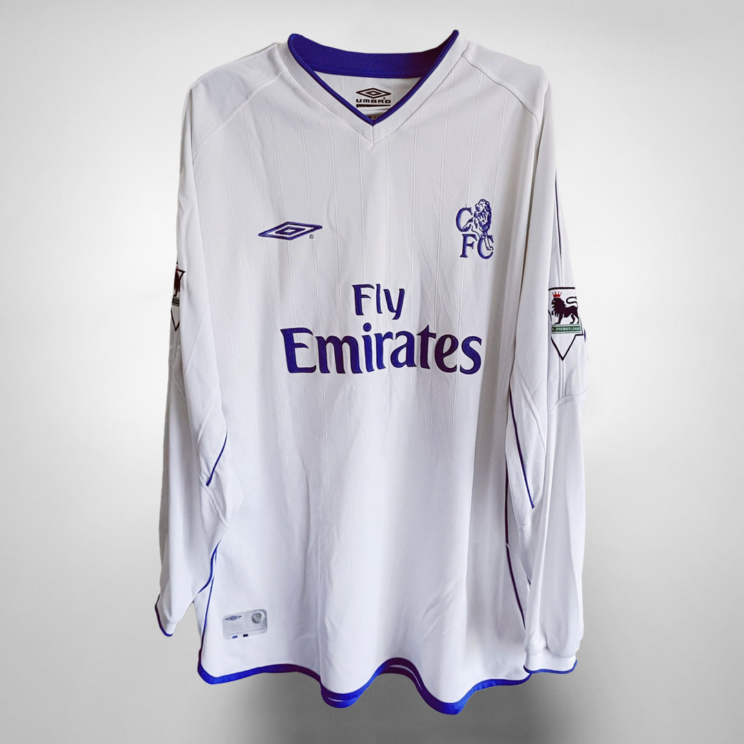 2001-2003 Chelsea Umbro Long Sleeve Away Shirt #25