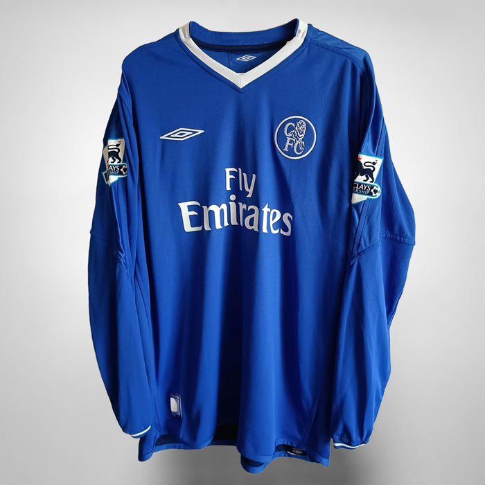 2003-2005 Chelsea Long Sleeve Umbro Home Shirt #21 Hernan Crespo - Marketplace