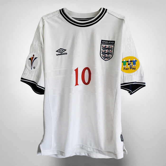 1999-2000 England Umbro Home Shirt #10 Michael Owen - Marketplace