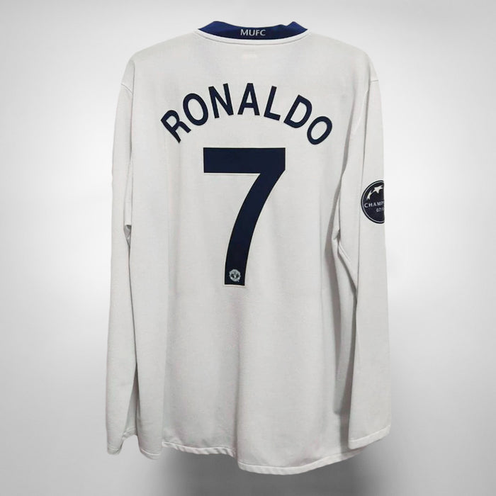 2008-2009 Manchester United Nike Away Shirt #7 Cristiano Ronaldo | Rome UCL Final Embroidery - Marketplace