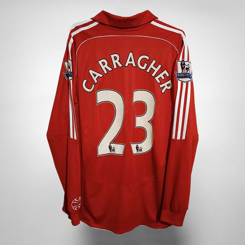 2006-2007 Liverpool Long Sleeve Adidas Home Shirt #23 Jamie Carragher - Marketplace