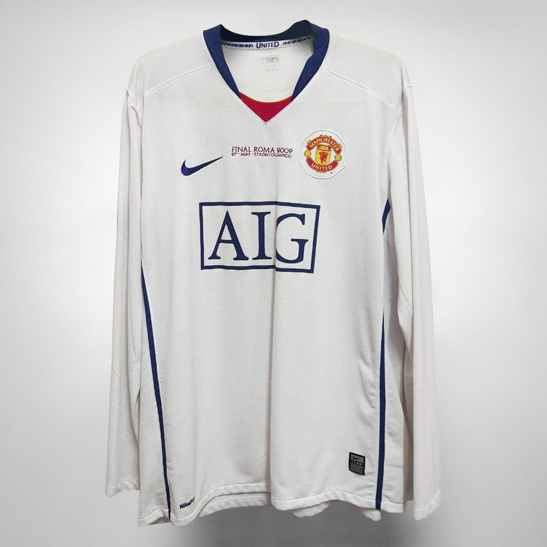 2008-2009 Manchester United Nike Away Shirt #7 Cristiano Ronaldo | Rome UCL Final Embroidery - Marketplace