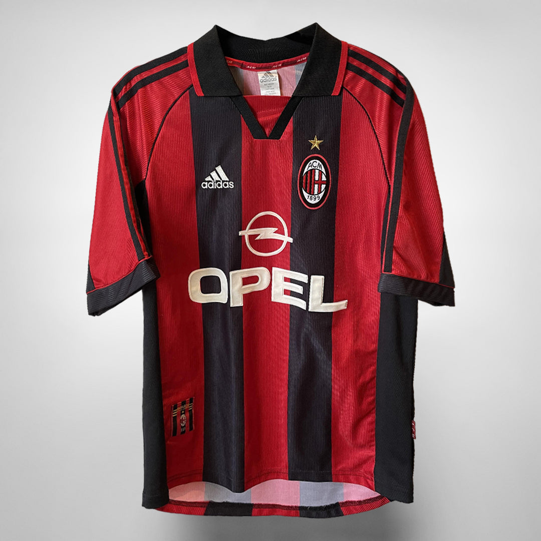 1998-2000 AC Milan Adidas Home Shirt - Marketplace
