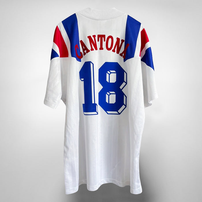 1992 France European Cup Adidas Away Shirt #18 Eric Cantona - Marketplace