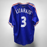 1998-2000 France Adidas Home Shirt #3 Lizarazu - Marketplace