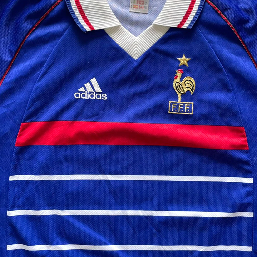 1998 France Adidas Home Shirt #10 Zinedine Zidane World Cup Star- Marketplace