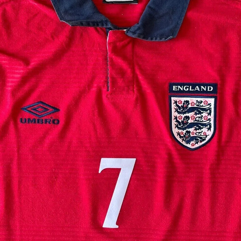 2000 England European Cup Umbro Away Shirt #7 Beckham - Marketplace