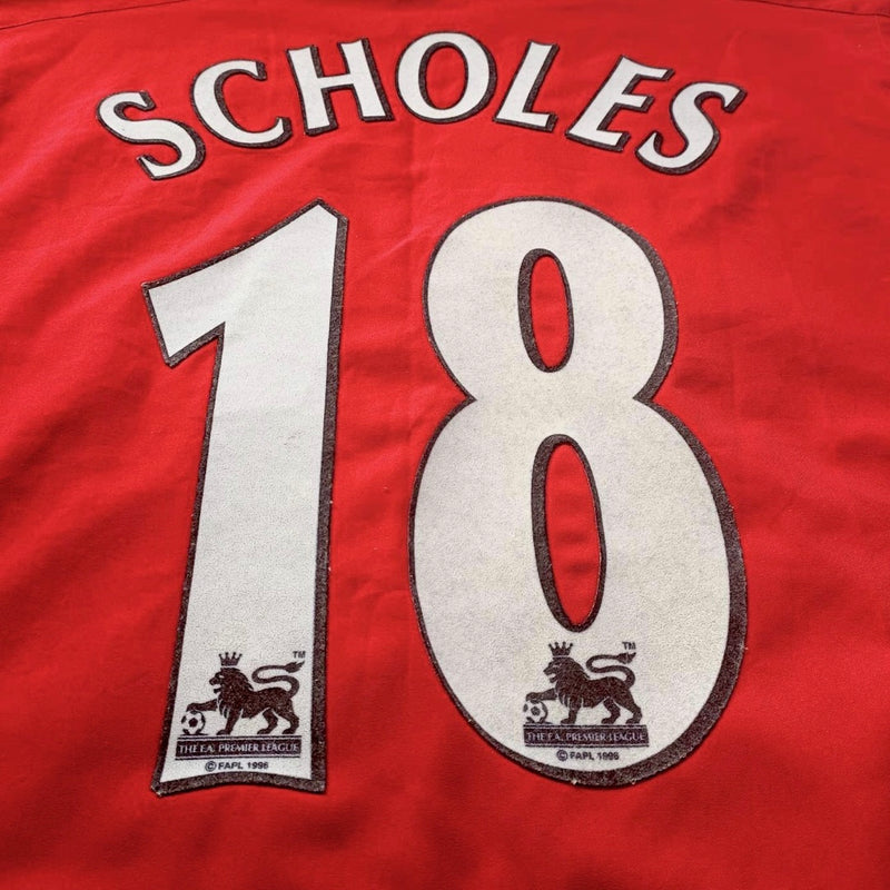 2002-2004 Manchester United Nike Home Shirt #18 Paul Scholes - Marketplace