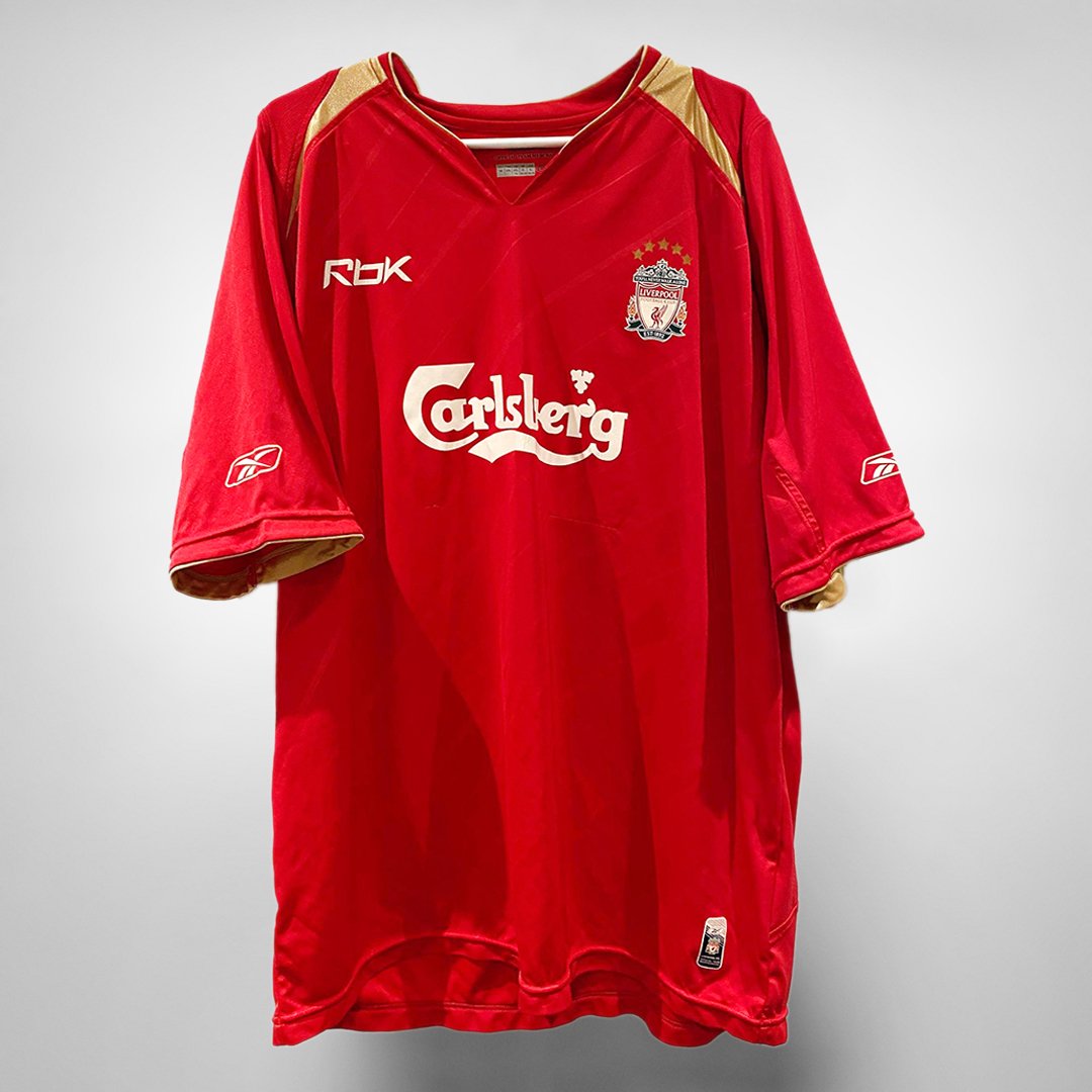 2005-2006 Liverpool Reebok Home Cup Shirt #8 Steven Gerrard - Marketplace