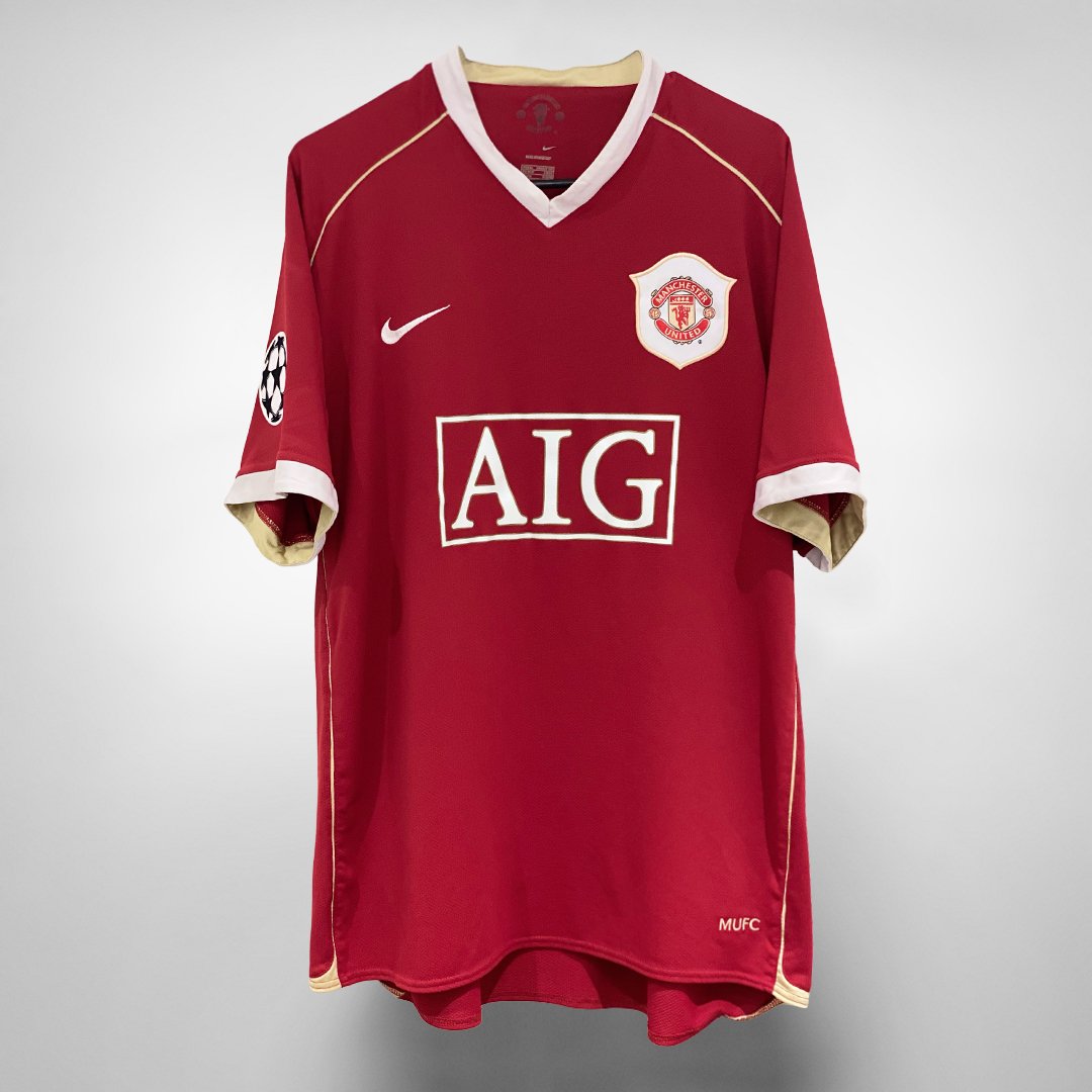 2006-2007 Manchester United Nike Home Shirt #18 Paul Scholes Champions League Patch  - Marketplace