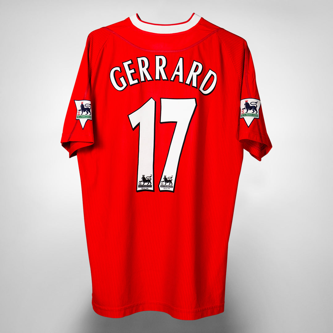 2002-2004 Liverpool Reebok Home Shirt #17 Steven Gerrard  - Marketplace