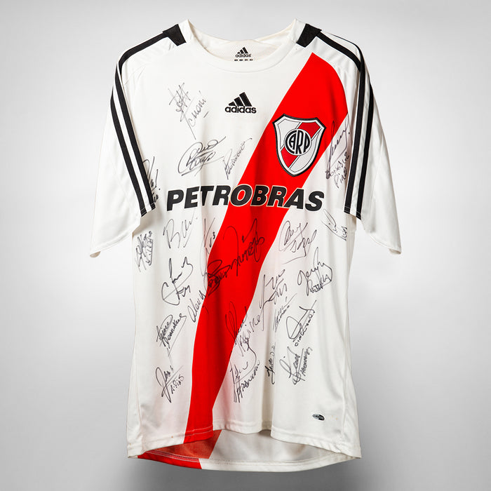 2008-2010 River Plate Adidas Home Shirt Signed Autograph by Players #8 - Marketplace