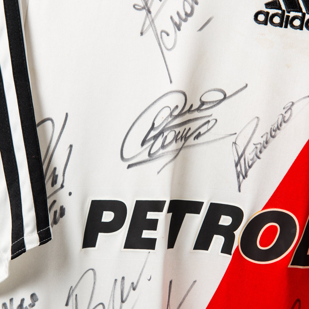 2008-2010 River Plate Adidas Home Shirt Signed Autograph by Players #8 - Marketplace