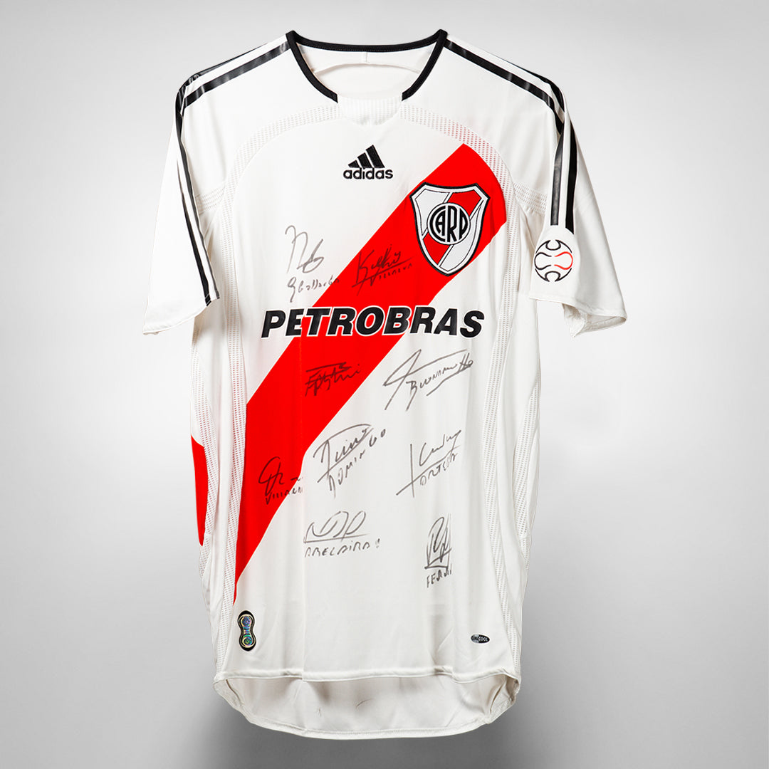 2006-2007 River Plate Adidas Home Shirt Signed Autograph by Players - Marketplace