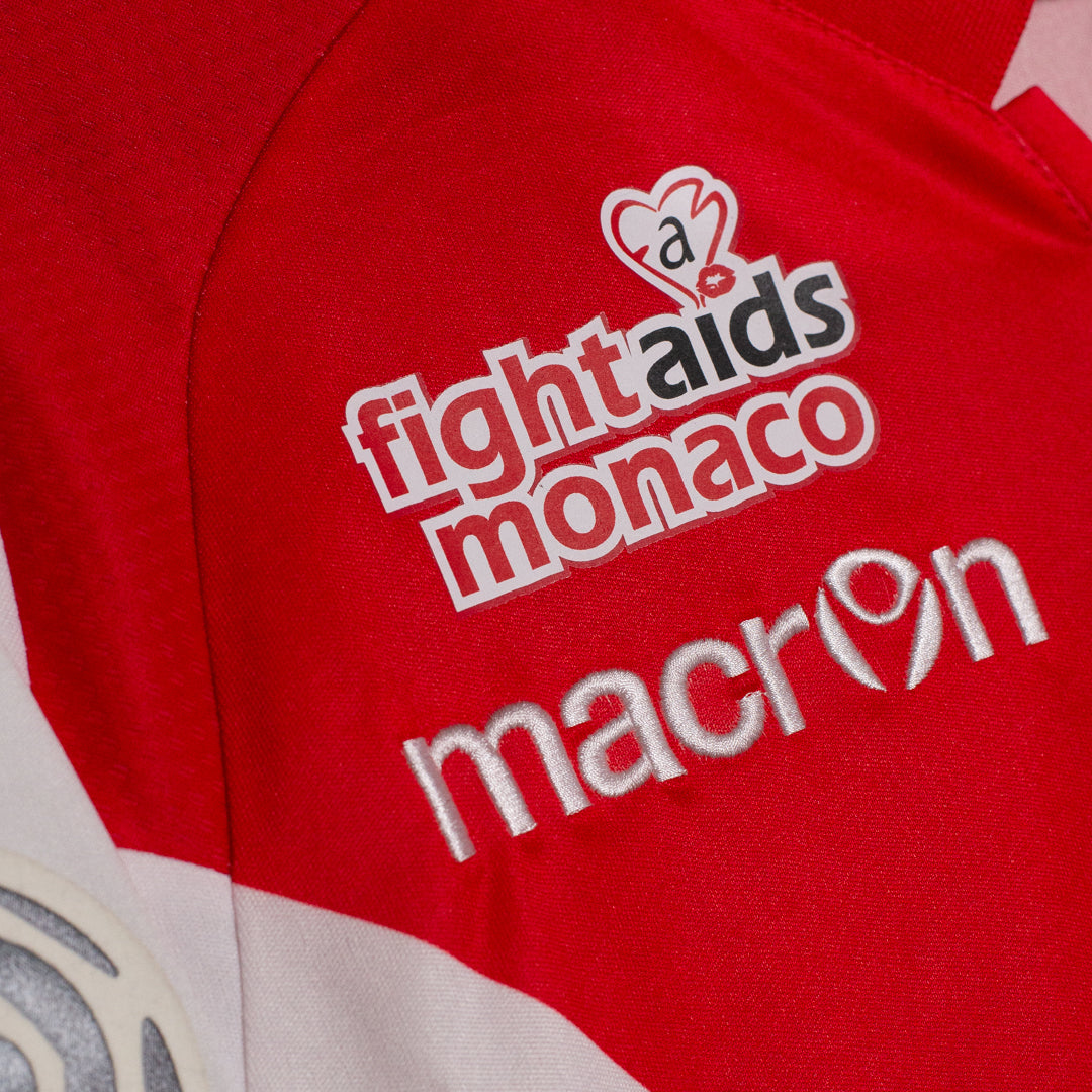 2013-2014 AS Monaco Macron Home Shirt #8 João Moutinho