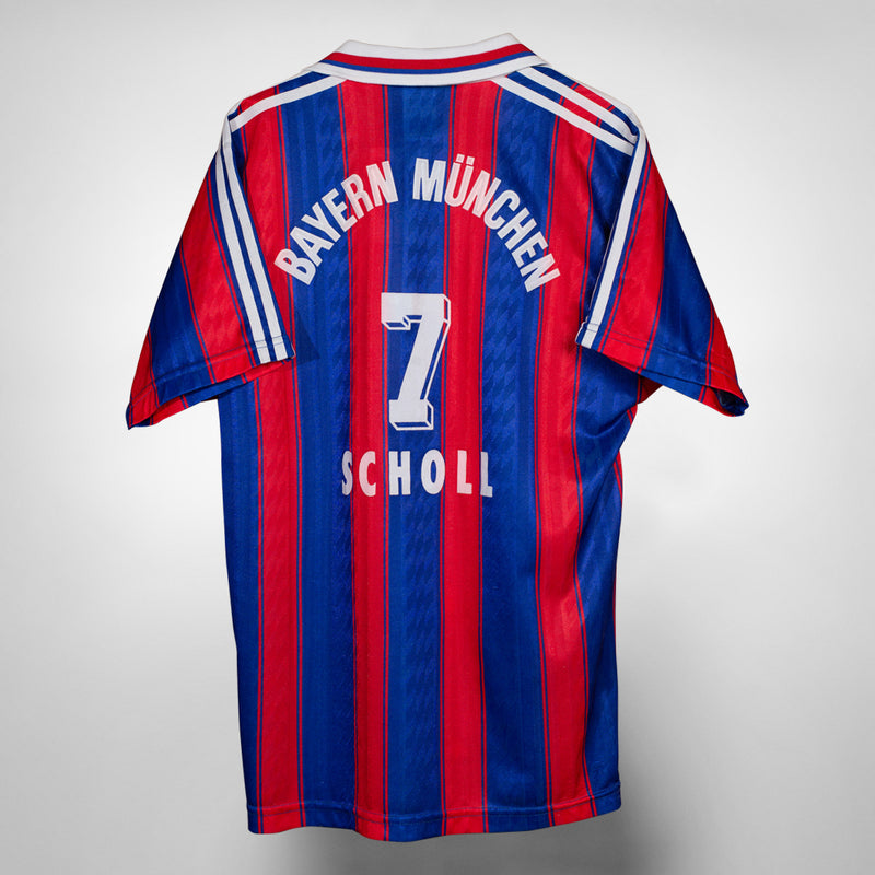 1995-1997 Bayern Munich Adidas Home Shirt #7 Mehmet Scholl