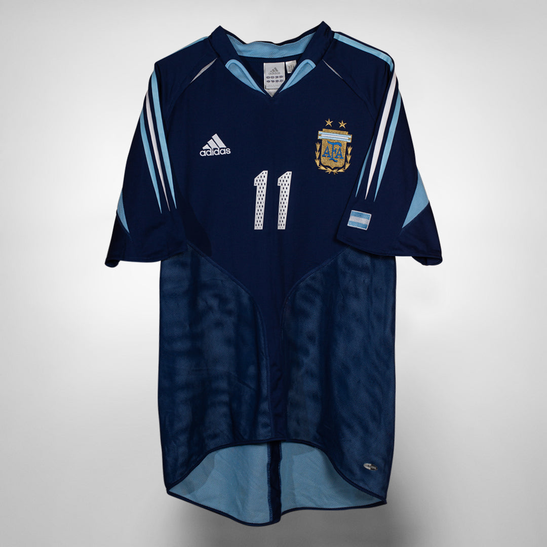 2004-2006 Argentina Adidas Home Shirt #11 Carlos Tevez