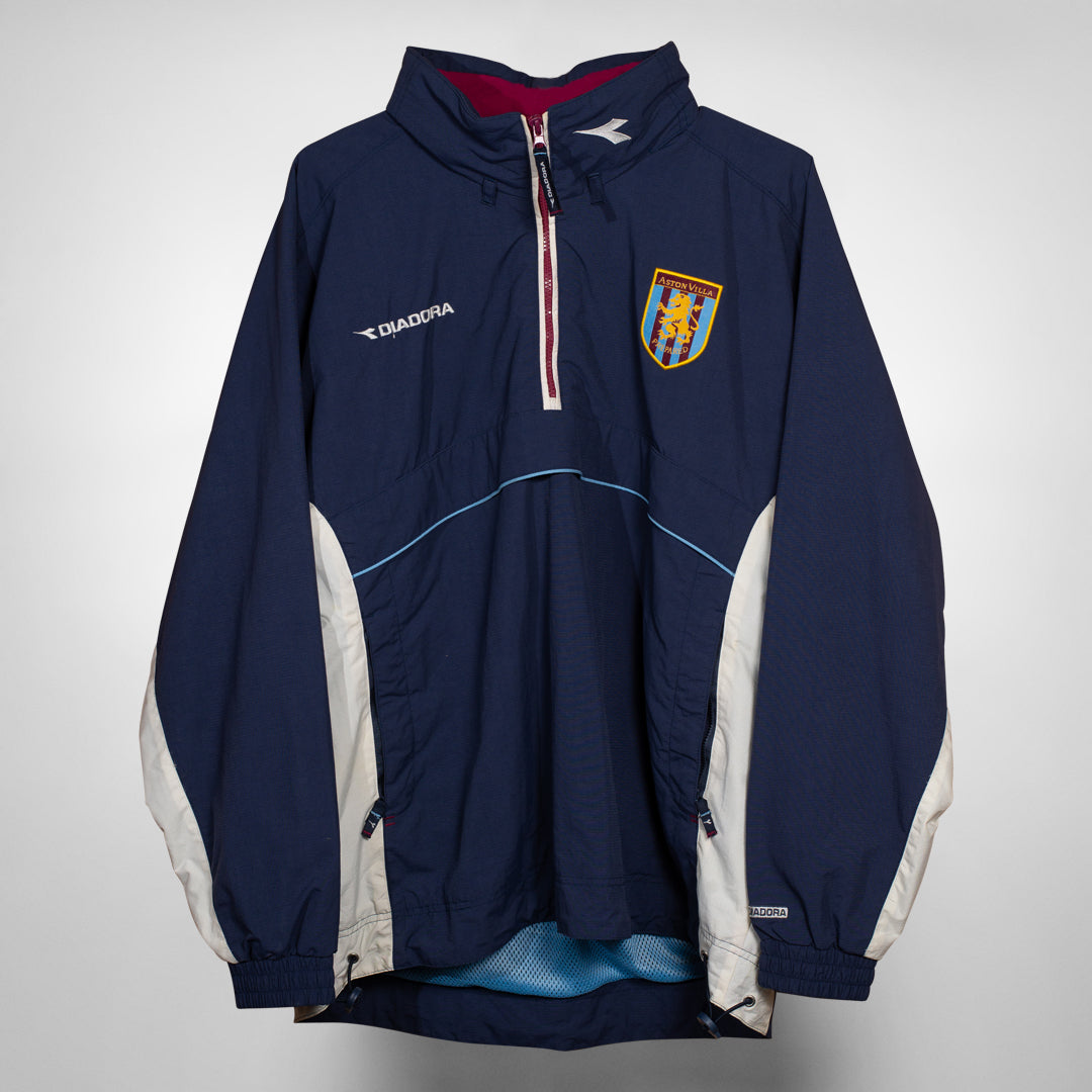 2000-2001 Aston Villa Diadora 1/4 Zip Jacket