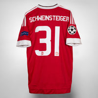 2015-2016 Manchester United Adidas Home Shirt #31 Bastian Schweinsteiger UCL  - Marketplace