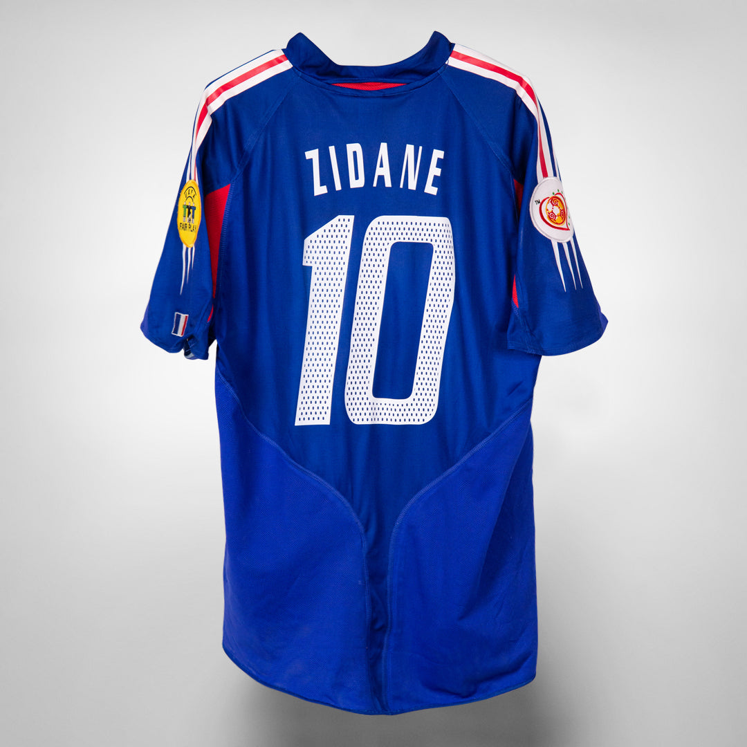2004 France Adidas Home Shirt 10 Zinedine Zidane Classic Football Shirts Vintage Football Shirts Rare Soccer Shirts Worldwide Delivery 90 s Football Shirts Manchester United Arsenal Juventus