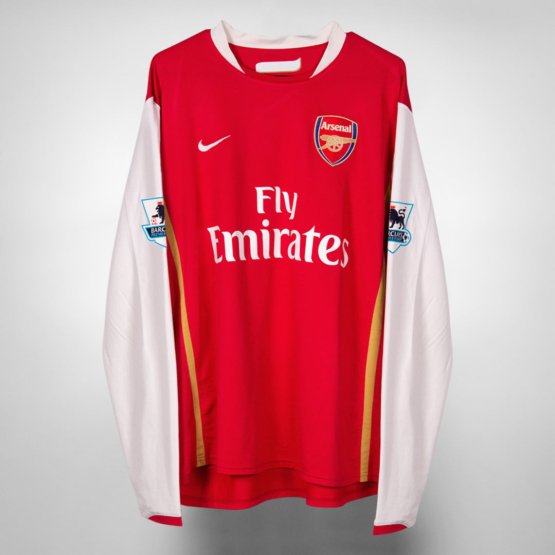 2006-2008 Arsenal Nike Home Shirt Long Sleeve #14 Theirry Henry