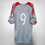 2008-2009 Liverpool Adidas Away Shirt #9 Fernando Torres