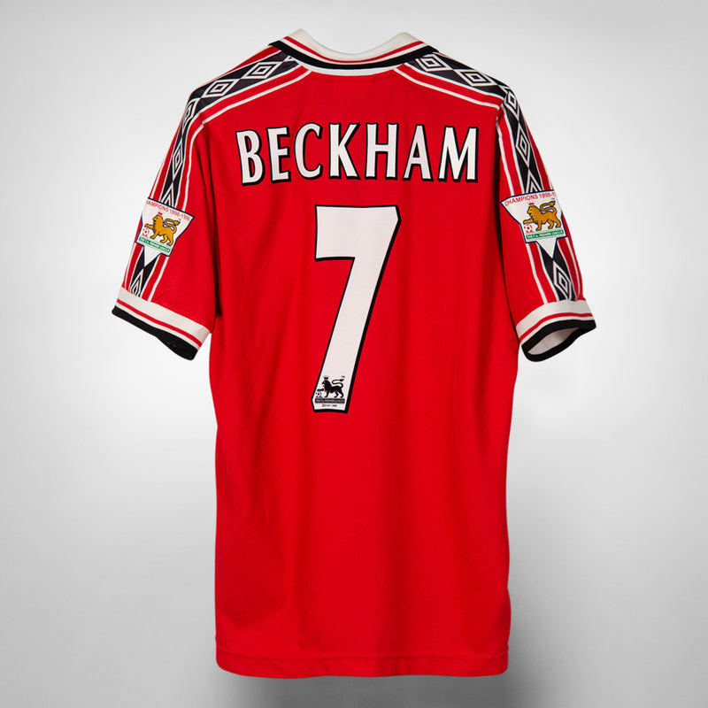 1998-1999 Manchester United Umbro Home Shirt #7 David Beckham