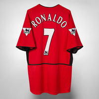 2002-2004 Manchester United Nike Home #7 Cristiano Ronaldo