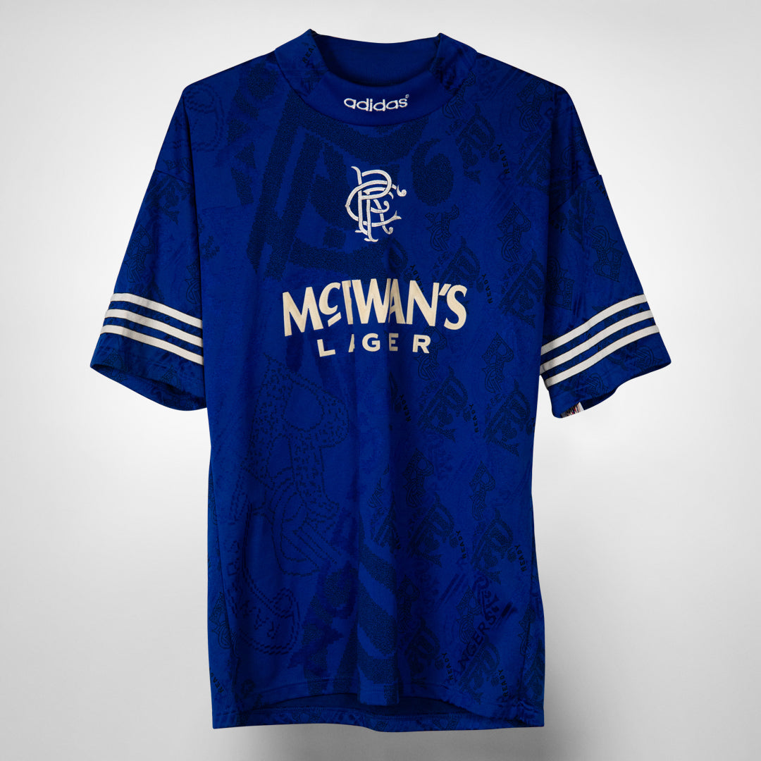 Rangers 1996 retro football hotsell shirt