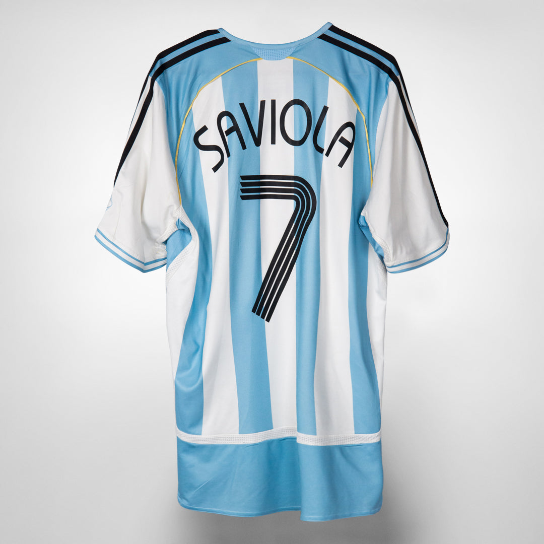 2006 Argentina Adidas Player Spec Home Shirt #7 Javier Saviola - Marketplace