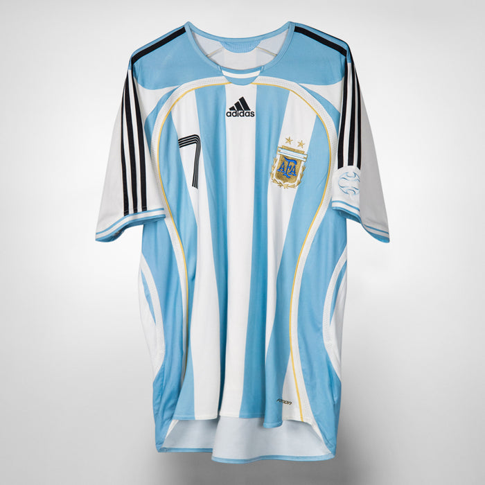 2006 Argentina Adidas Player Spec Home Shirt #7 Javier Saviola - Marketplace