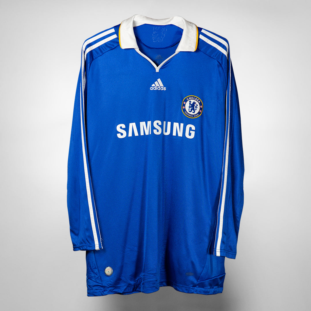 2008-2009 Chelsea Adidas Long Sleeve Home Shirt