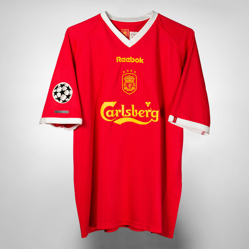 2001-2003 Liverpool Reebok Cup Shirt #10 Michael Owen UCL Patches