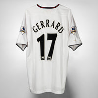 2003-2004 Liverpool Reebok Away Shirt #17 Steven Gerrard