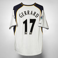 2001-2002 Liverpool Reebok Away Shirt #17 Steven Gerrard