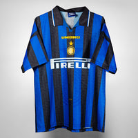 1996-1997 Inter Milan Umbro Home Shirt #9 Ivan Zamorano