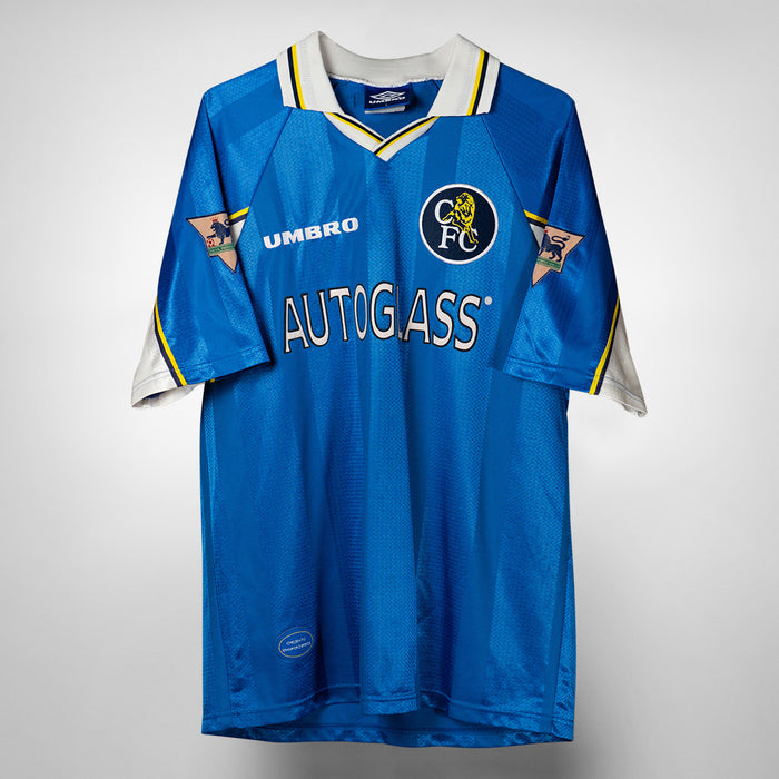 1997-1999 Chelsea Umbro Home Shirt #7 Brian Laudrup