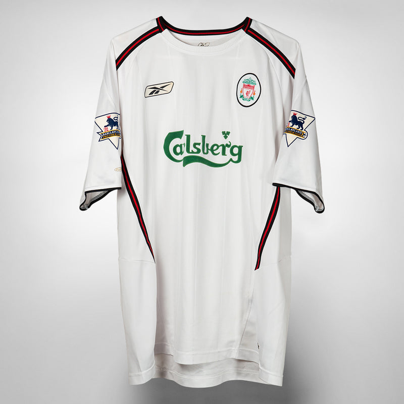 2003-2004 Liverpool Reebok Away Shirt #17 Steven Gerrard