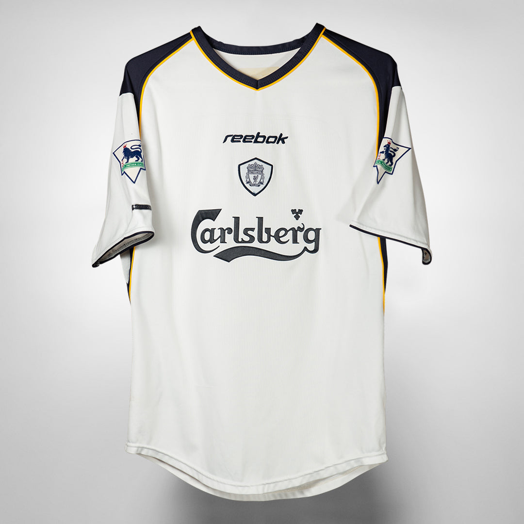 2001-2002 Liverpool Reebok Away Shirt #17 Steven Gerrard