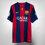2014-2015 Barcelona Nike Home Shirt #9 Luis Suarez