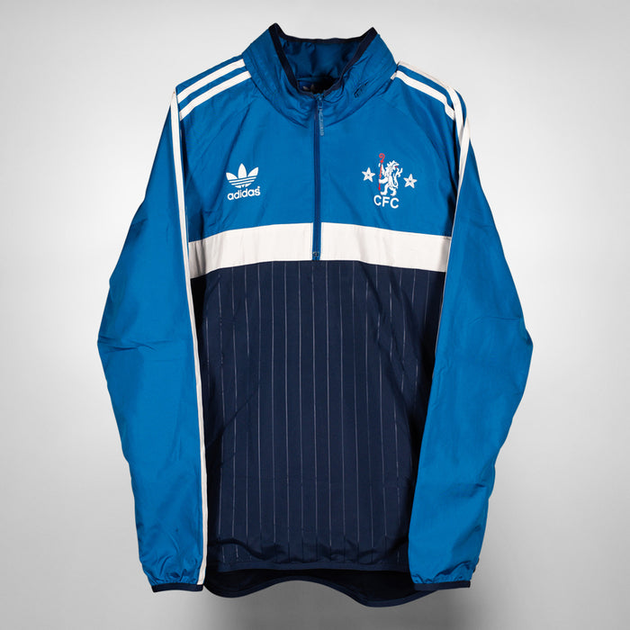 2015 Chelsea FC Adidas Originals Half-Zip Windbreaker Jacket