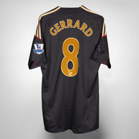 2009-2010 Liverpool Adidas Away Shirt #8 Steven Gerrard