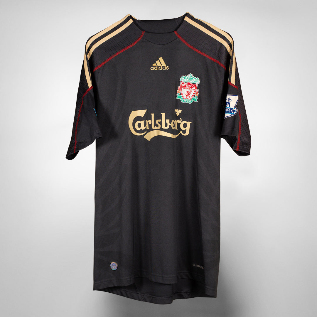2009-2010 Liverpool Adidas Away Shirt #8 Steven Gerrard