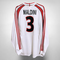 2001-2002 AC Milan Player-Issue Adidas Away Shirt #3 Paolo Maldini - Marketplace