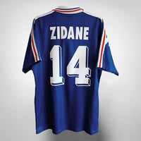 1994-1996 France Adidas Home Shirt #14 Zinedine Zidane - Marketplace