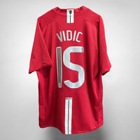 2007-2008 Manchester United Nike UCL Final Moscow Home Shirt #15 Nemanja Vidic - Marketplace