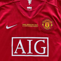 2007-2008 Manchester United Nike UCL Final Moscow Home Shirt #15 Nemanja Vidic - Marketplace