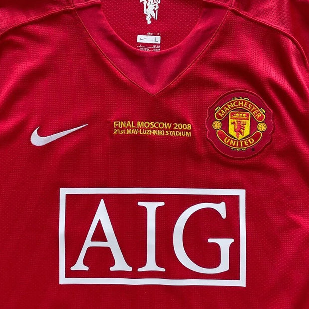 Retro Ronaldo 2008 UCL Final Manchester United Nike Long Sleeve Jersey -  Mens L