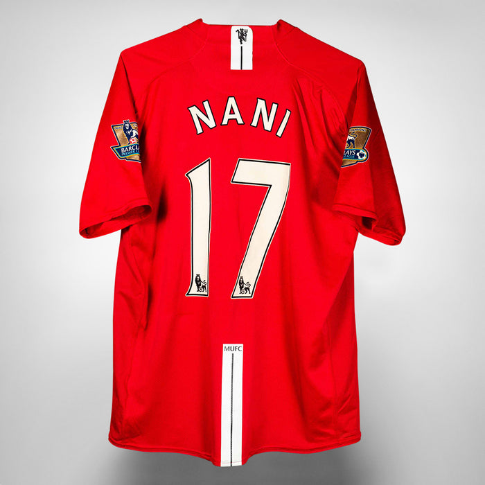 2007-2009 Manchester United Nike Home Shirt #17 Nani